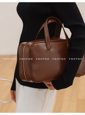 【有购买凭证】若若韩国正品代rohseoul欧美时尚牛皮手提包托特包