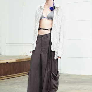 若若韩国正品代购OPENYY裤子25新款LINENCARGO亚麻棉宽松休闲裤