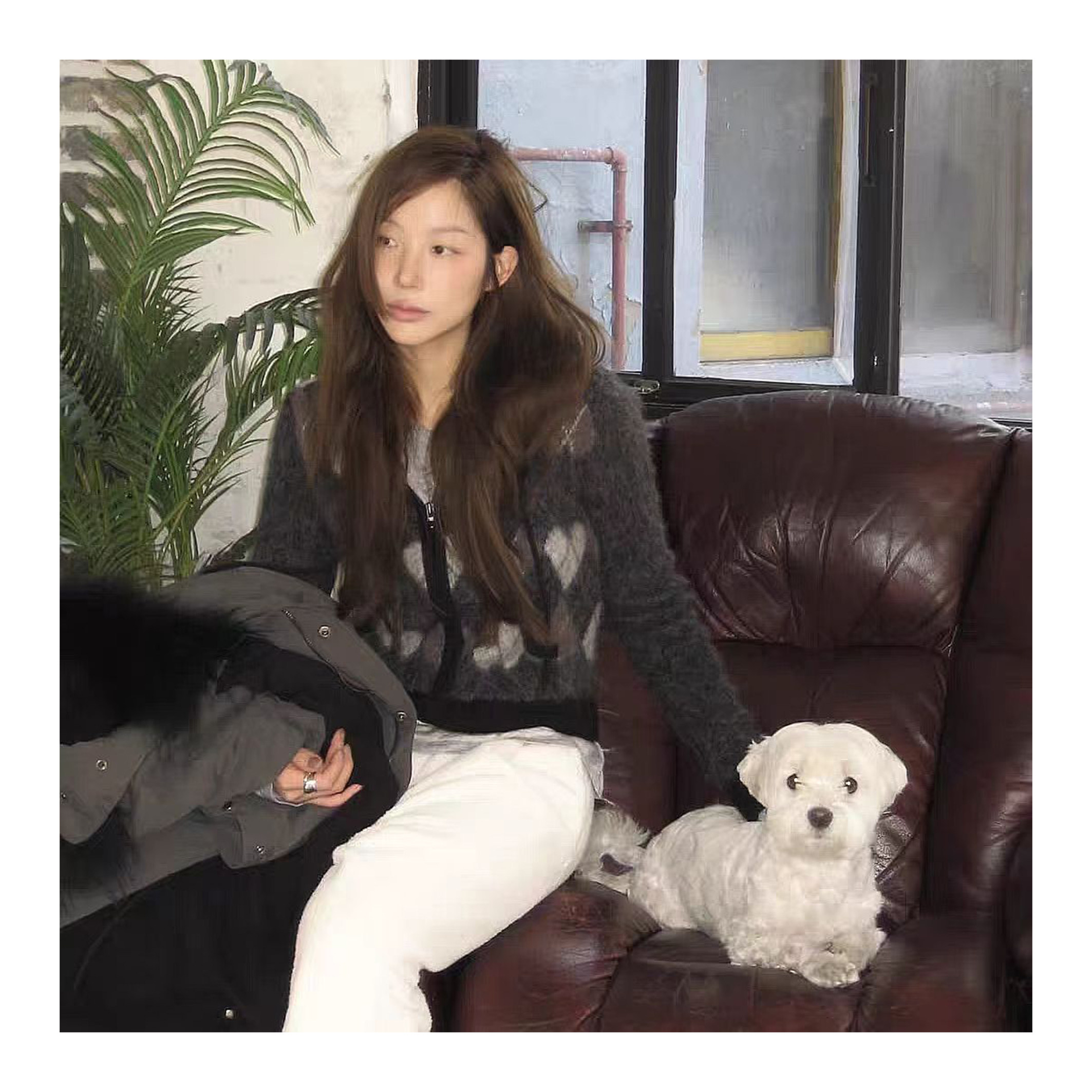 若若韩代正品直邮diagonal25秋冬爱心菱格纹连帽针织开衫内搭打底,女装/女士精品,毛衣,淘宝优惠券,粉丝福利购,淘宝优惠卷