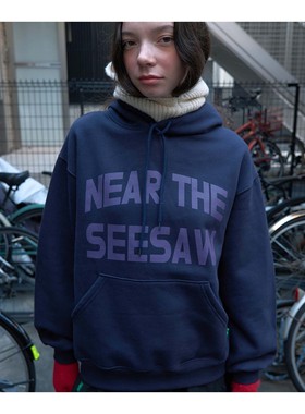 若若韩代正品直邮nocontent25秋冬字母连帽加绒卫衣打底内搭女