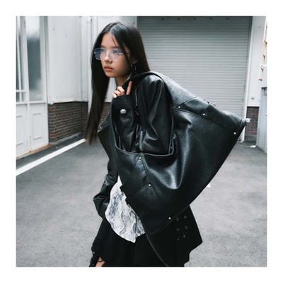 若若韩代正品直邮squareline复古慵懒风大容量通勤托特包单肩腋下