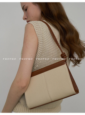 【有购买凭证】若若韩国正品代购squareline单肩手提包腋下包