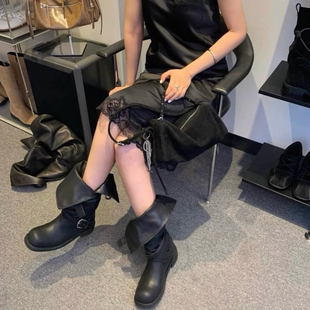 咨询有惊喜若若韩代正品直邮khiho靴子骑士马丁长靴25新款女靴