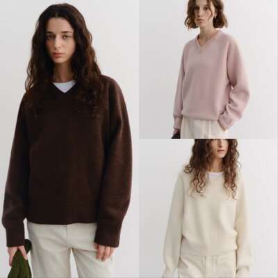 若若韩国正品代购DUNST25秋冬领纯羊毛针织毛衣女秋冬套头内搭