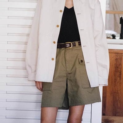 若若韩代正品直邮urbanic30新款日本面料工装休闲短裤设计师品牌