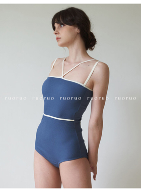 【有购买凭证】若若韩国正品代购madin设计师品牌连体游泳衣露背
