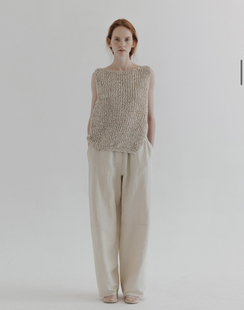 正品有购买凭证韩国代购直邮moia无袖针织背心女侧开叉马甲上衣