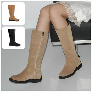 若若韩代正品直邮设计师品牌khiho靴子时尚高筒靴时装靴骑士靴25