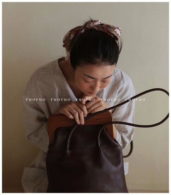 yurt意大利牛皮单肩手提包