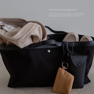 若若韩代正品直邮kindersalmon韩国正品帆布拼接手提包大容量