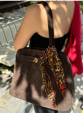 有购买凭证若若韩代正品直邮ette手提包牛皮锁扣通勤风公文包