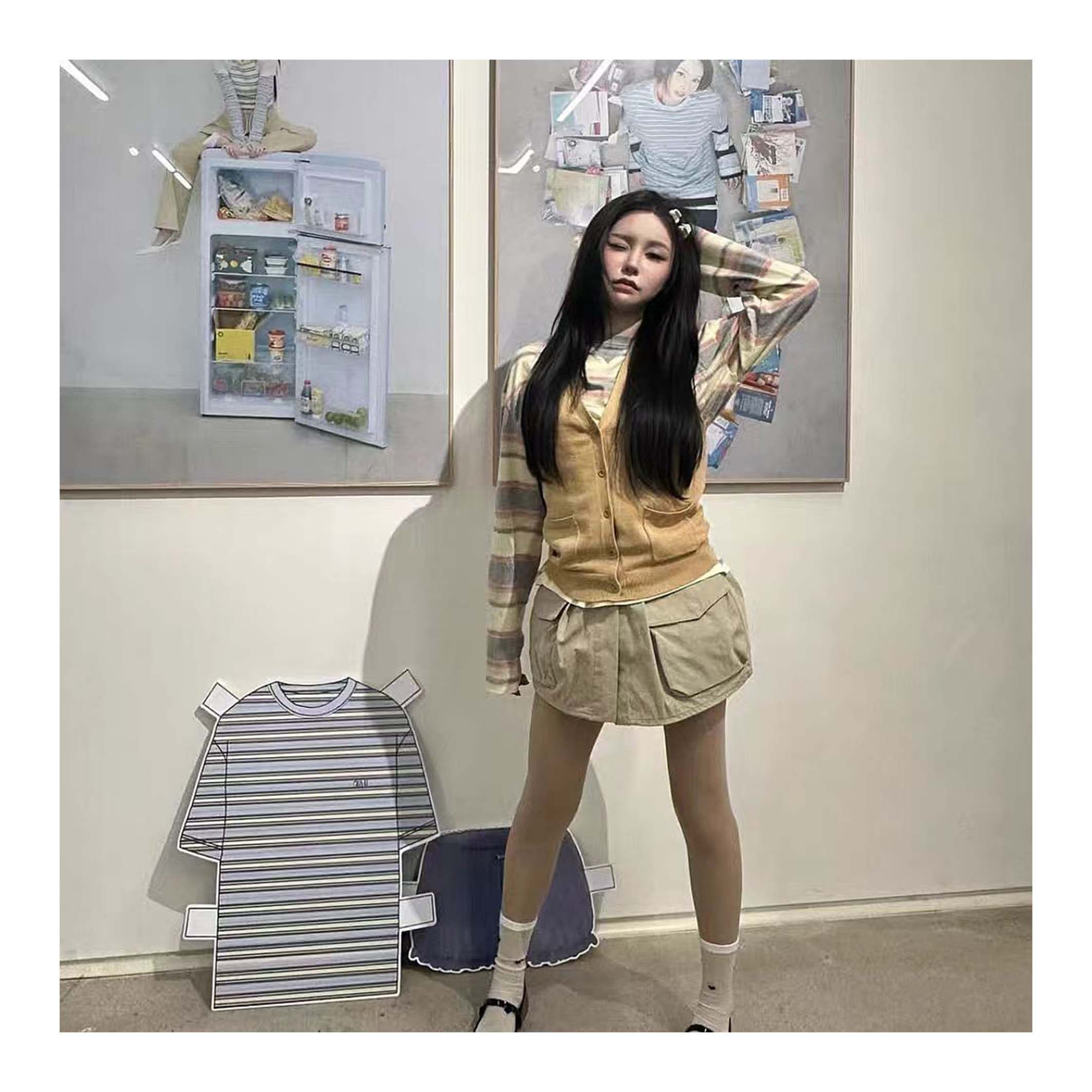 若若韩代正品直邮grove26新hufpocke工装口袋裙裤半身裙短A字包臀,女装/女士精品,短裤,淘宝优惠券,粉丝福利购,淘宝优惠卷