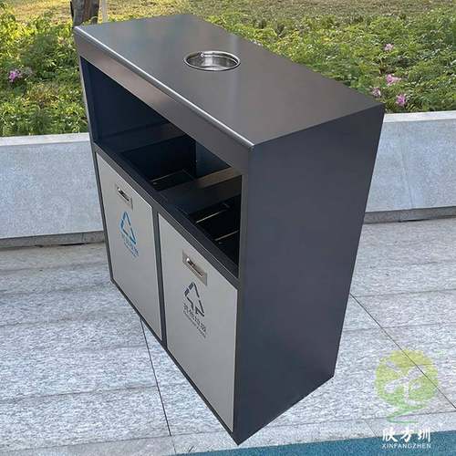 户外小区街道公共区域环卫镀锌板分类垃圾桶喷塑烤漆铁皮果皮箱