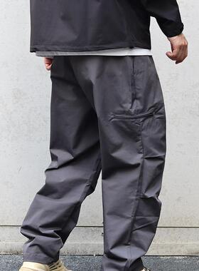 Sigbreak日系户外宽松伞兵裤Teflon三防通勤百搭双褶微锥休闲裤男