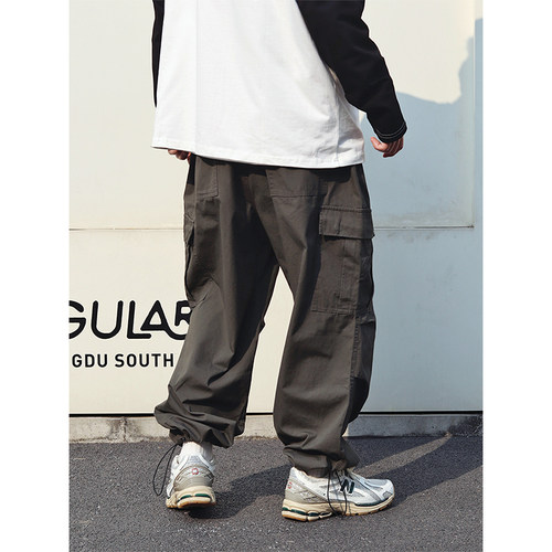 工装chino裤大口袋宽松日系复古