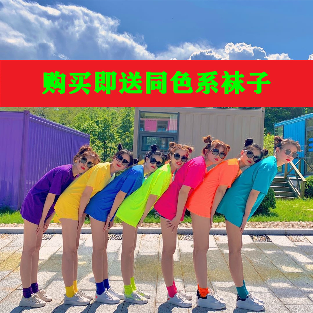 百搭闺蜜装糖果色班服男女同款
