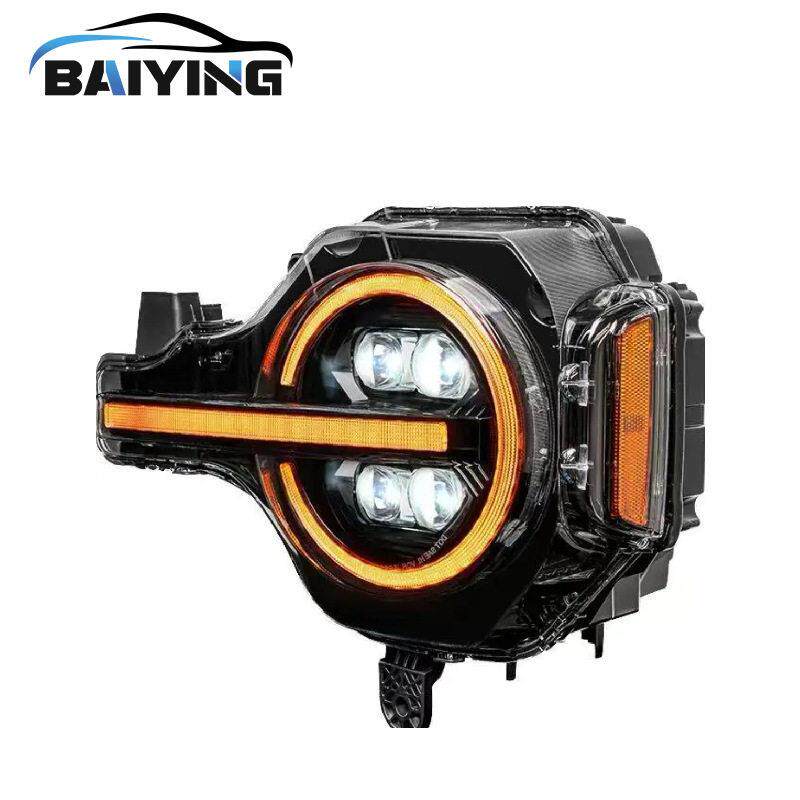 适用于20-24款福特烈马Bronco大灯总成改装LED透镜日行灯转向灯