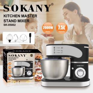 外贸跨境SOKANY05002揉面机家用7.5L厨师机搅拌和面机Stand Mixer