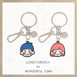 情侣钥匙扣链airpods耳机保护套包包创意挂件合金小挂饰钥匙圈扣