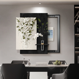 高级感水培绿植电表箱装饰画 画竖版遮挡强弱电箱盖面板总电闸盒