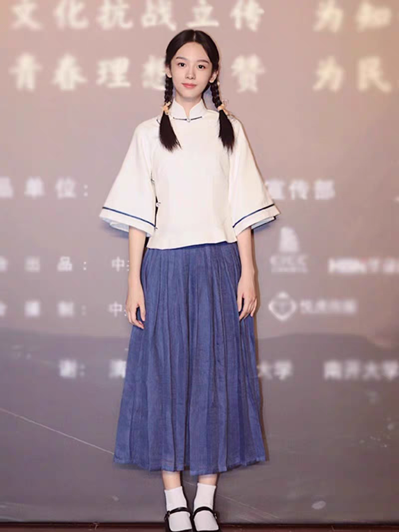 周也民国风女装学生青年合唱服毕业季班服五四青年中山装演讲服装