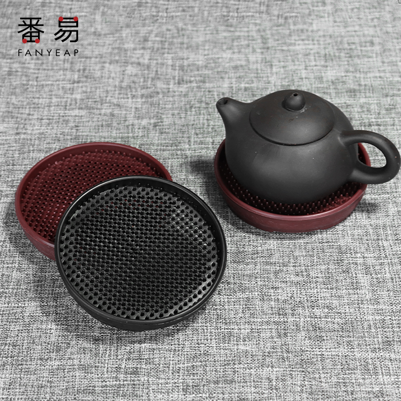 V茶壶垫/养壶垫壶承养壶盘紫砂壶垫隔热防滑杯垫塑料硅胶茶具配件 餐饮具 茶道/零配 原图主图