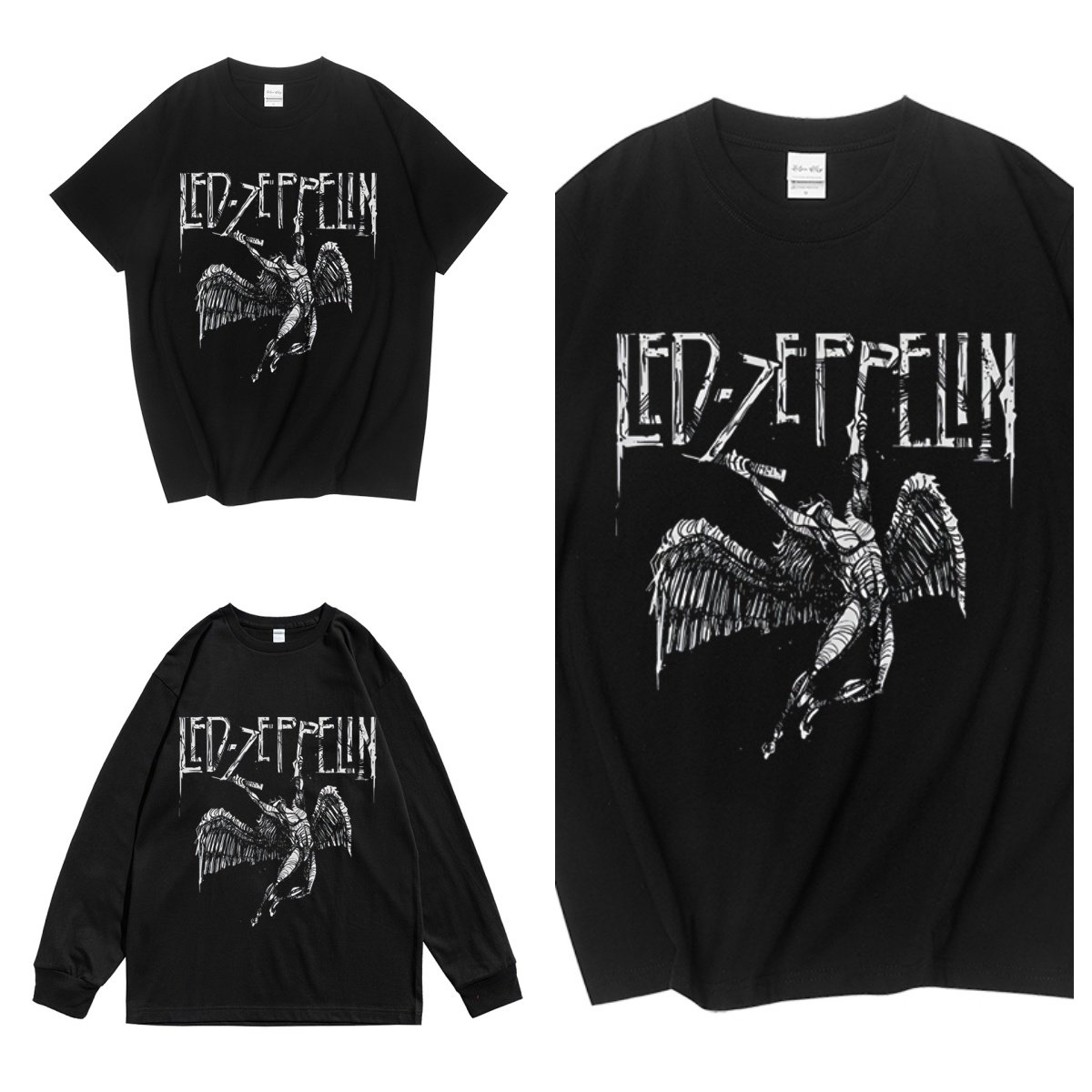 CLFC  Led Zeppelin齐柏林飞艇创意摇滚T复古美式水洗短袖T长袖T