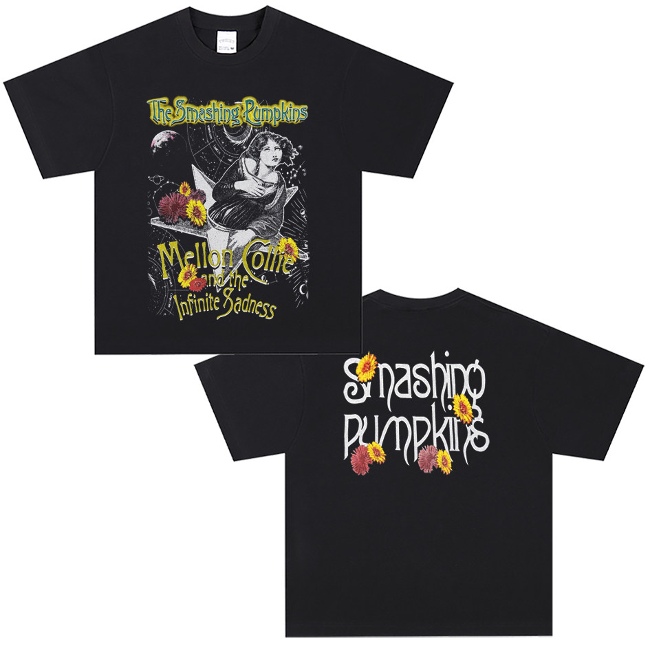 CLFC Smashing Pumpkins碎南瓜乐队vintage古着水洗长袖短袖T恤潮