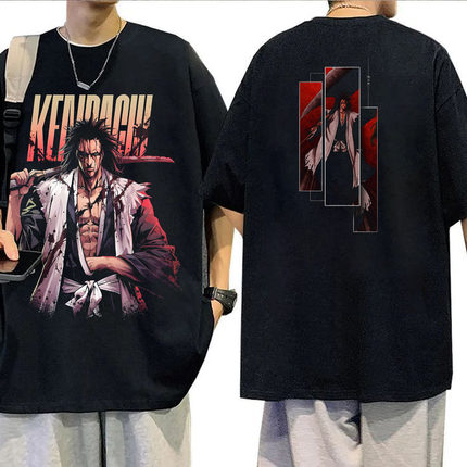 CLFC 原创日漫死神 更木剑八Zaraki Kenpachi 直喷VTG短袖t恤双面