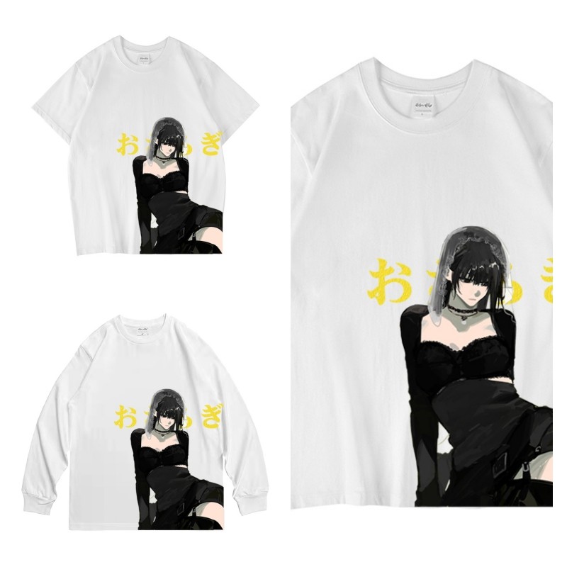 CLFC 动漫坂本日常日漫SAKAMOTO DAYS大佛白色长袖纯棉小领口短袖