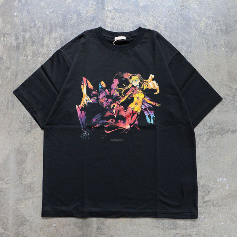 CLFC EVA福音战士ASUKA明日香初号机长短T漫画宽松美潮高T Shirt