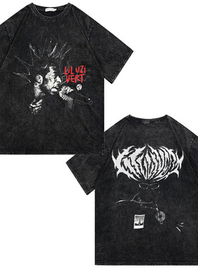 CLFC Lil Uzi Vert小乌兹黑色双面美式高街HIPHOP嘻哈长袖短袖T恤