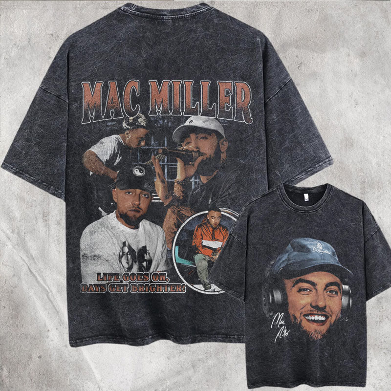 CLFC Mac Miller迈克米勒Hip hop嘻哈宽松复古街头重磅水洗短袖T