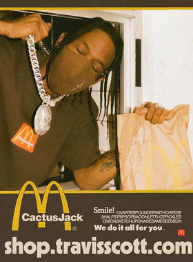 CLFC TRAVIS SCOTT CACTUS JACK麦当劳联名M记同款TS美潮长短袖T