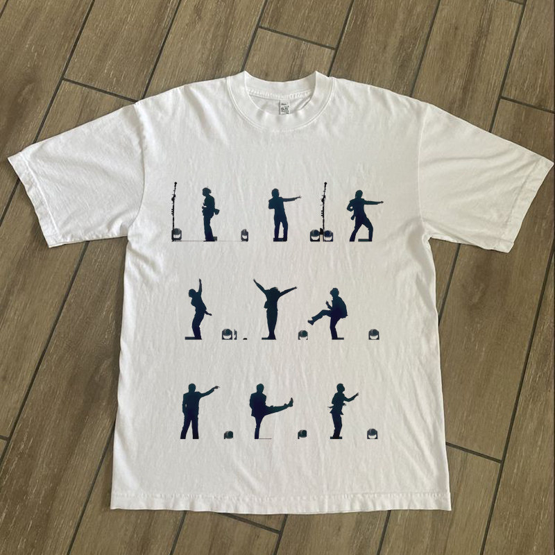 CLFC 回春丹摇滚乐队刘西蒙大地雷公跳舞图纯棉宽松小领口长短袖T