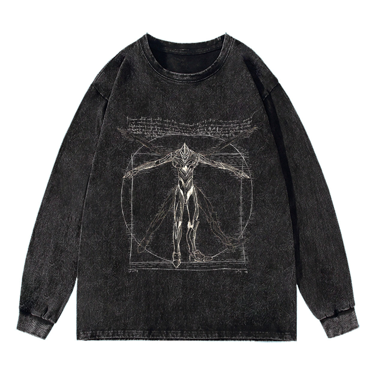 CLFC 日系动漫 福音战士eva零号机达芬奇Vintage长袖T恤炸街短袖T