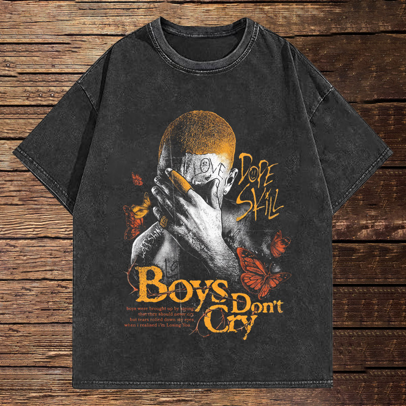 CLFC 弗兰克Frank Ocean Boys Don't Cry嘻哈复古喷印美式长短袖T