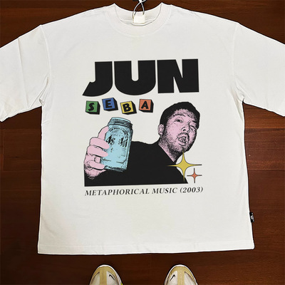 CLFC现货秒发数码直喷Nujabes濑场淳嘻哈纯棉宽松长短袖T恤小领口