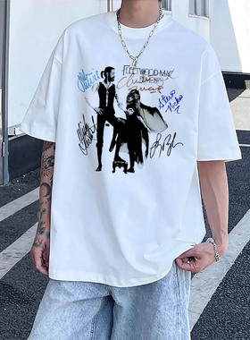 CLFC Fleetwood Mac Rumours signature专辑签名英摇滚宽松短袖T