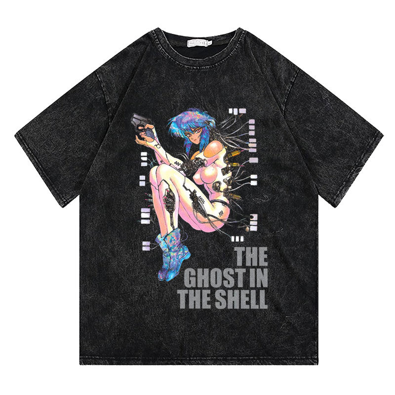 CLFC 攻壳机动队Ghost In The Shell水洗复古重磅动漫短袖长袖T恤