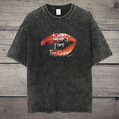 KISSES FROM THE CLFC CURE红唇创意摇滚水洗重磅短袖 TEE直喷VTG