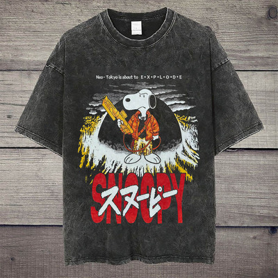 CLFC 原创TOKYO EXPLODE经典动漫狗狗联名阿基拉水洗短袖T复古VTG
