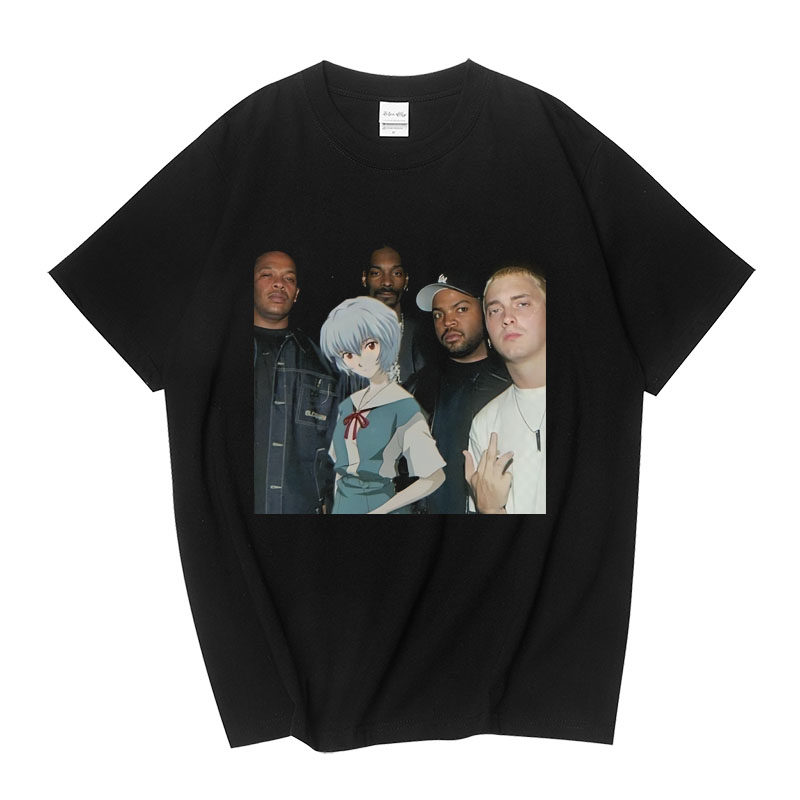 CLFC Dr. Dre Eminem阿姆 狗爷 EVA绫波丽美式嘻哈潮牌短袖长袖T