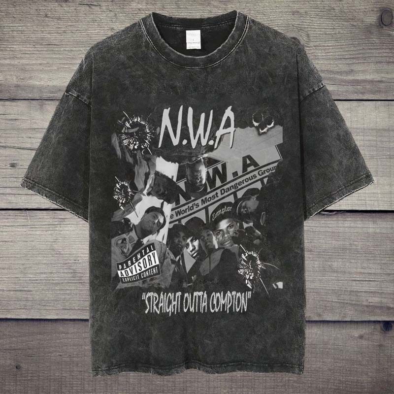 CLFC Eazy-E Ice Cube N.W.A美式嘻哈hip hop说唱短袖定制客制T恤