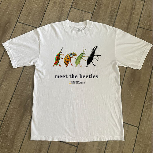 CLFC美式国家地理联名经典甲壳虫斑马线meet the beetles长短袖TE