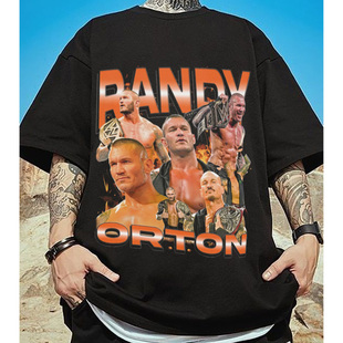 CLFC WWE摔跤毒蛇Randy Orton兰迪奥顿vintage短袖TEE美式小领口