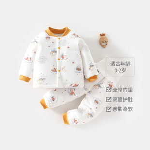 棉衣棉裤 夹棉套装 冬儿童150g保暖夹棉分体套装 女宝宝婴儿棉服套装