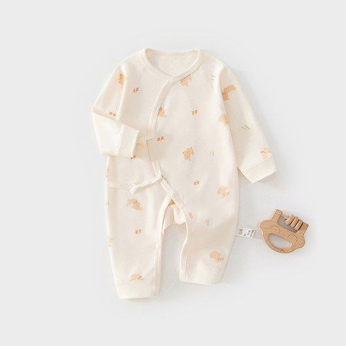 新生儿纯棉蝴蝶连体衣春秋52码