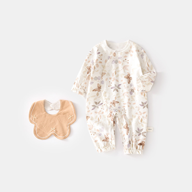 女宝宝婴儿连体衣秋冬季新生儿纯棉衣服婴儿哈衣爬服送围嘴秋冬装,童装/婴儿装/亲子装,连身衣/爬服/哈衣,淘宝优惠券,粉丝福利购,淘宝优惠卷