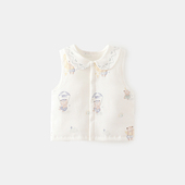 婴儿马甲秋冬季 夹棉薄棉保暖60克外穿背心新生儿男女宝宝坎肩